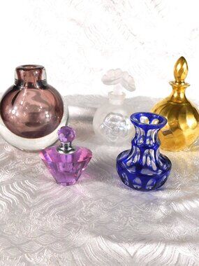 Lot of Five Assorted Perfume Bottles